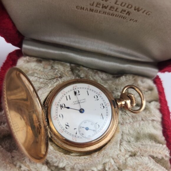 1900 American Waltham Seaside Model 1891 0s Crescent 20Y Case Pocket Watch Runs - Picture 7 of 16